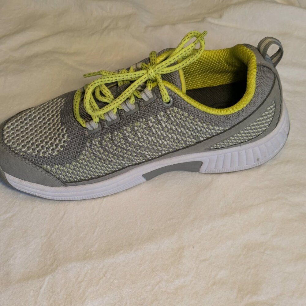 Orthofeet Athletic Sneakers  -- Womens 8 Medium Stretch Knit 987 Gray EUC - Picture 4 of 12